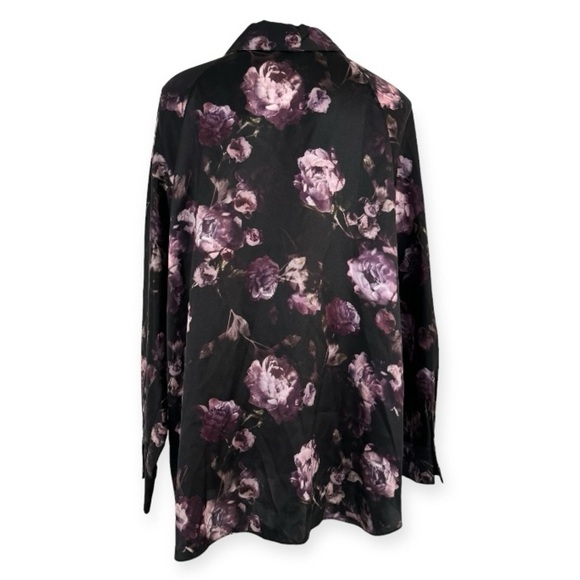 VINCE Night Garden Silk Floral Pullover V-Neck Blouse Size XXXL NEW - Picture 8 of 10